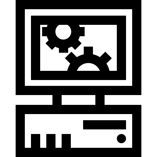 computadora personal Basic Straight Lineal icono