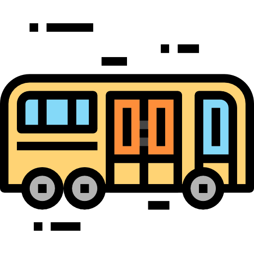 학교 버스 turkkub Lineal Color icon