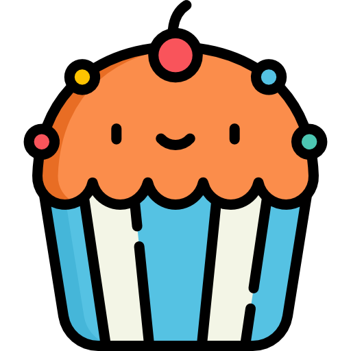 cupcake Kawaii Lineal color icon