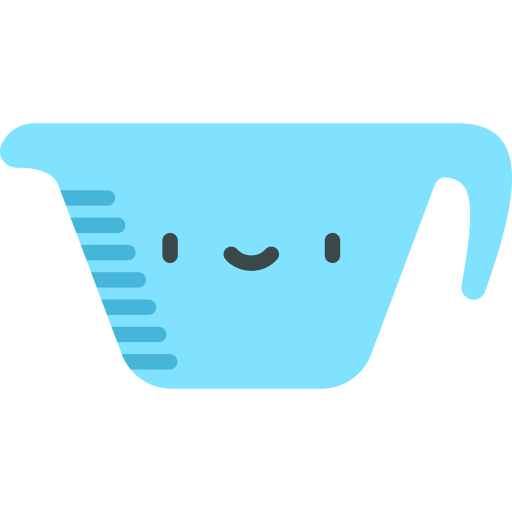 Measuring cup Kawaii Flat icon