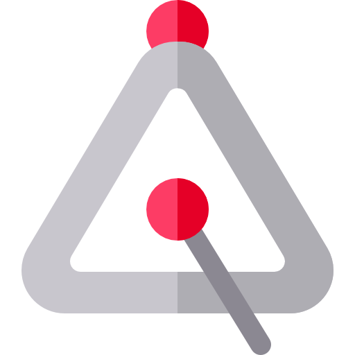 trójkąt Basic Rounded Flat ikona