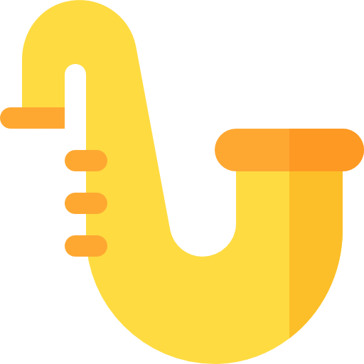 Saxophone Basic Rounded Flat icon