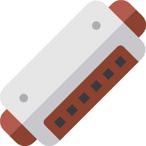 harmonica Basic Rounded Flat Icône