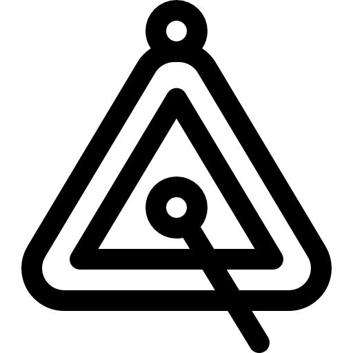 triángulo Basic Rounded Lineal icono