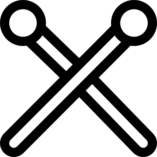 palillo de tambor Basic Rounded Lineal icono