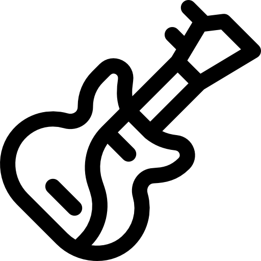 전자 기타 Basic Rounded Lineal icon