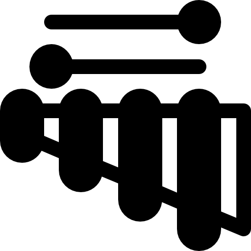 ksylofon Basic Rounded Filled ikona
