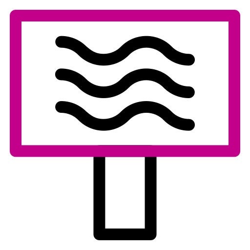 verkeersbord Generic Outline Color icoon