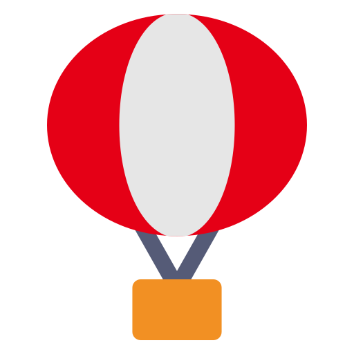 heteluchtballon Generic Flat icoon