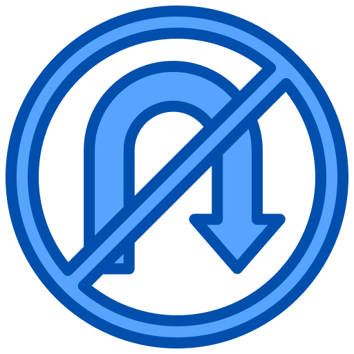 No turn Generic Blue icon