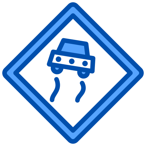 camino resbaladizo Generic Blue icono