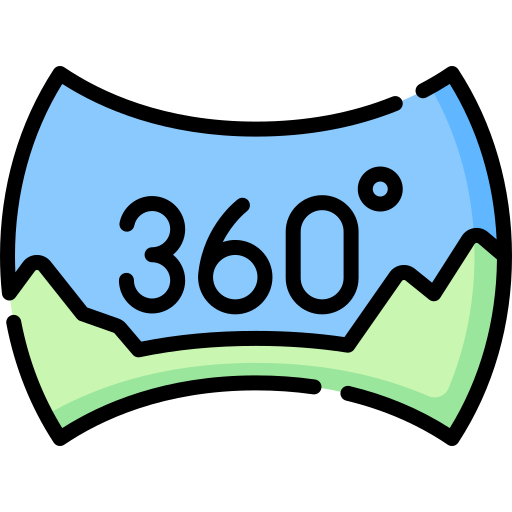 360도 보기 Special Lineal color icon