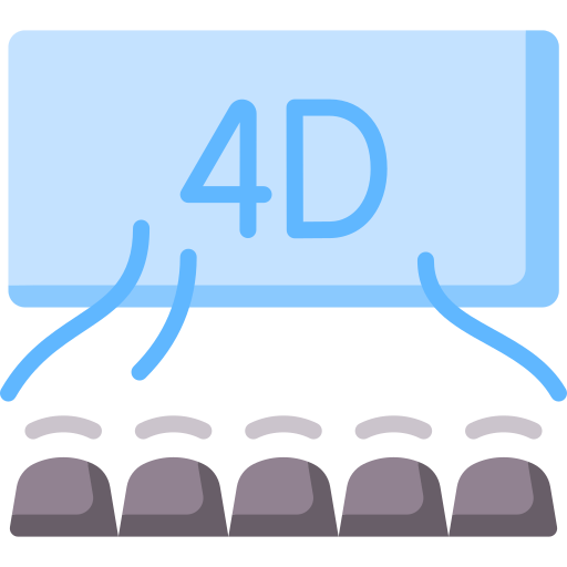 4d theater Special Flat icon