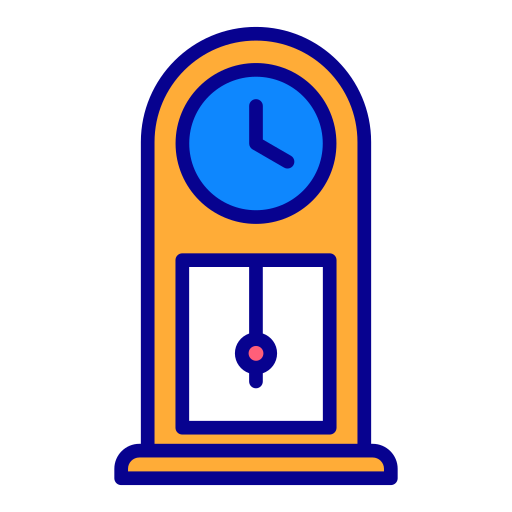 reloj de pie Generic Outline Color icono
