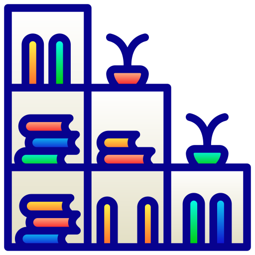 estantería de libros Generic Lineal Color Gradient icono
