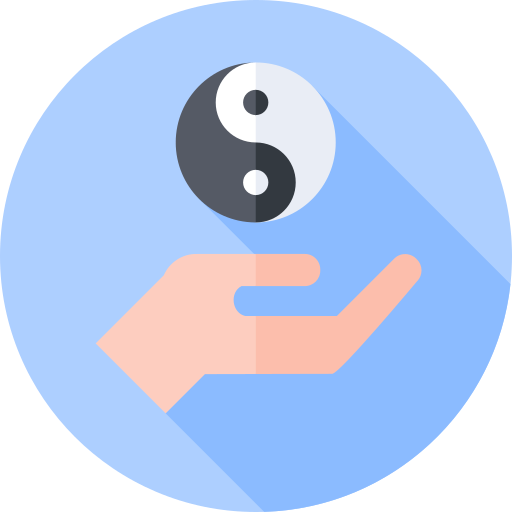 Yin yang Flat Circular Flat icon