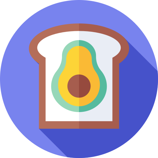 toast Flat Circular Flat icon