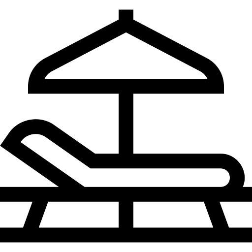 zonnebank Basic Straight Lineal icoon