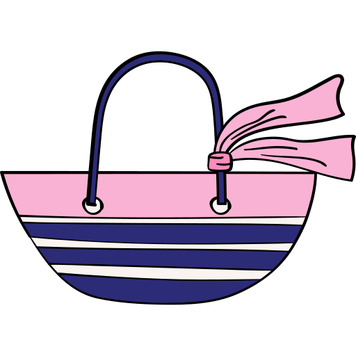borsa da spiaggia Generic Outline Color icona