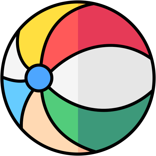 Beach ball Generic Outline Color icon