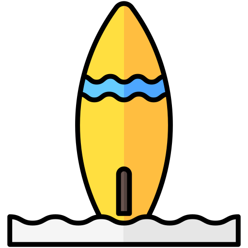 prancha de surfe Generic Outline Color Ícone