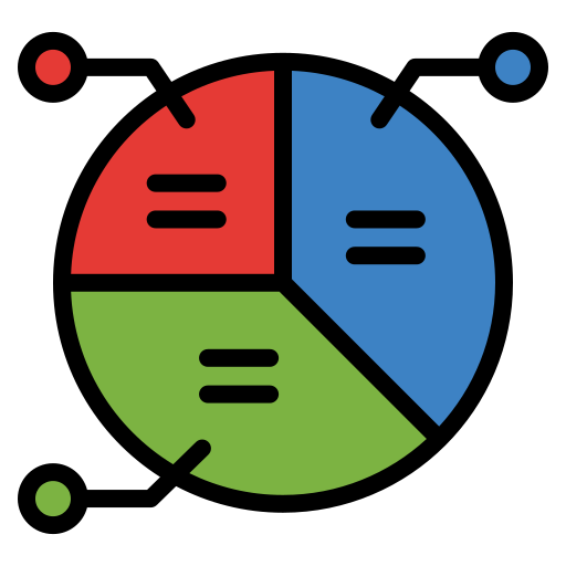 Pie chart Generic Outline Color icon