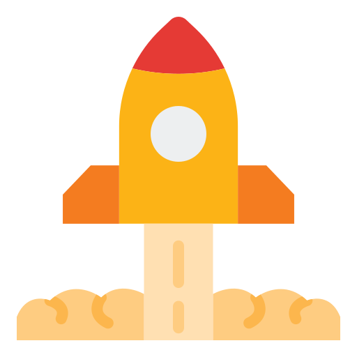 cohete espacial Generic Flat icono