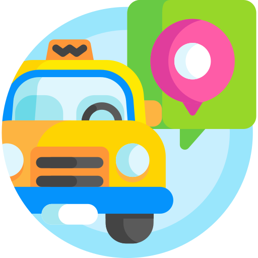 taxi Detailed Flat Circular Flat icon