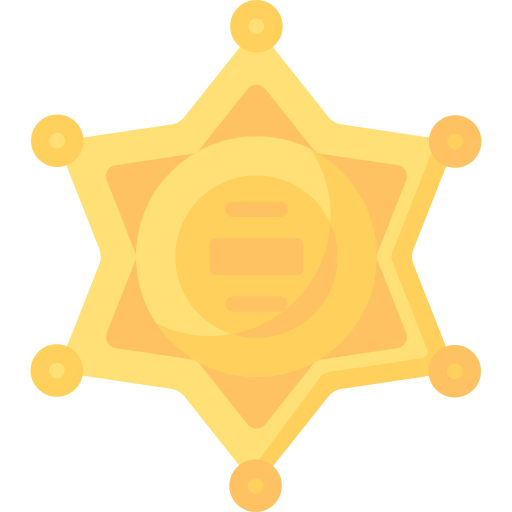 badge de sheriff Special Flat Icône