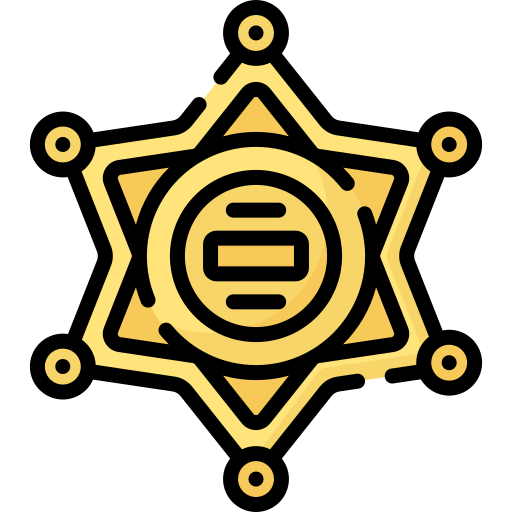 insignia del sheriff Special Lineal color icono