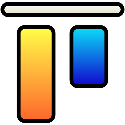 Top alignment Generic Lineal Color Gradient icon