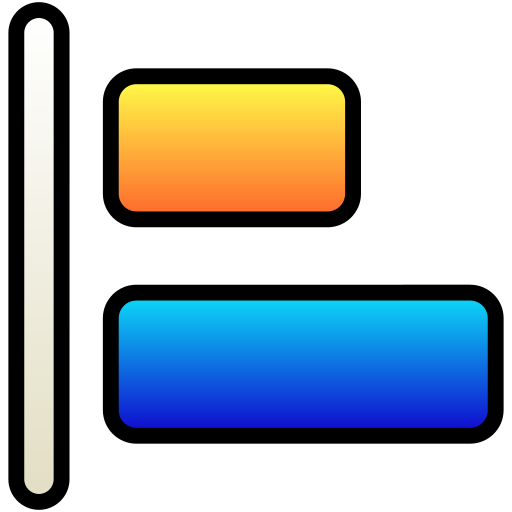 alineación izquierda Generic Lineal Color Gradient icono