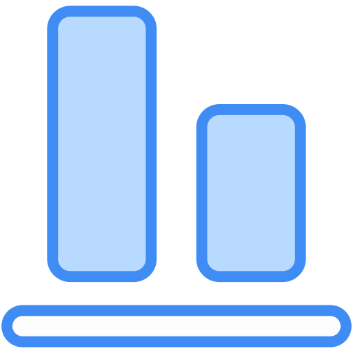 alineación inferior Generic Blue icono