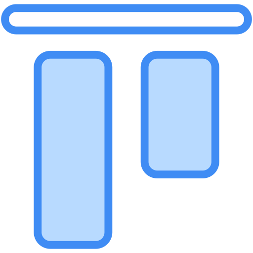 alineación superior Generic Blue icono