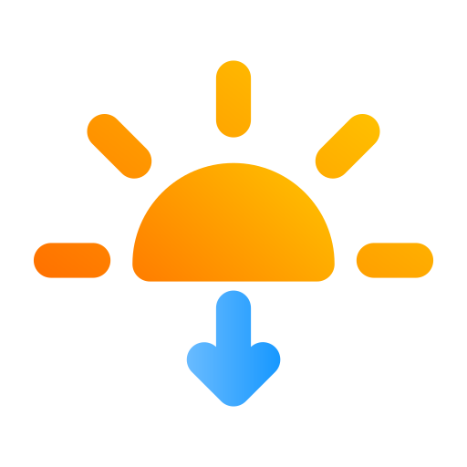 puesta de sol Generic Flat Gradient icono