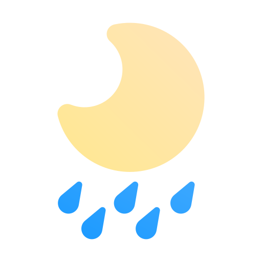 deszczowa noc Generic Flat Gradient ikona