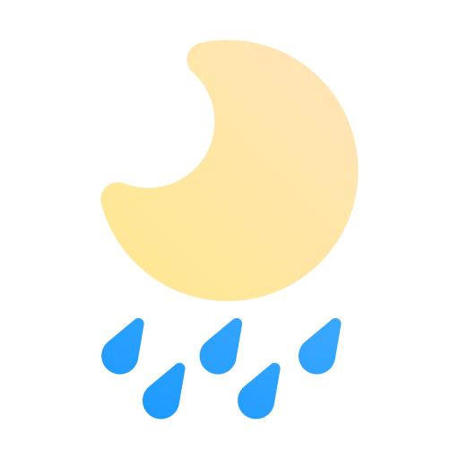 Rainy night Generic Flat Gradient icon