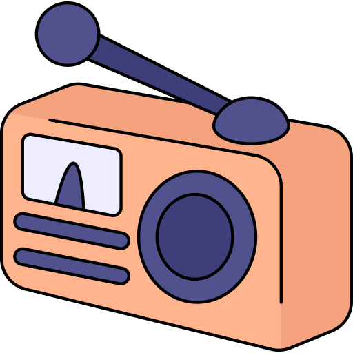 radio antigua Generic Thin Outline Color icono
