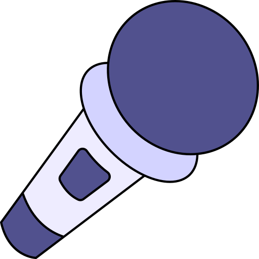 micrófono Generic Thin Outline Color icono