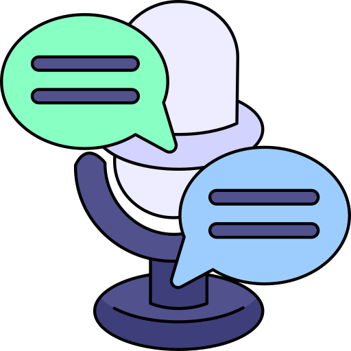 interview Generic Thin Outline Color icon