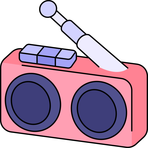 radio Generic Thin Outline Color icono
