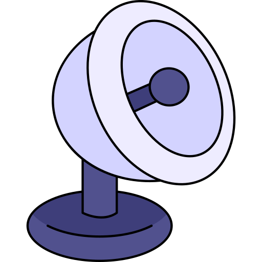 antena parabólica Generic Thin Outline Color icono