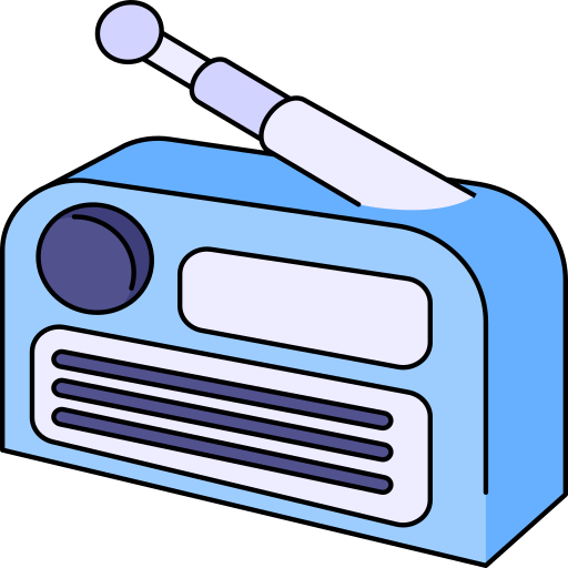 radio Generic Thin Outline Color icono