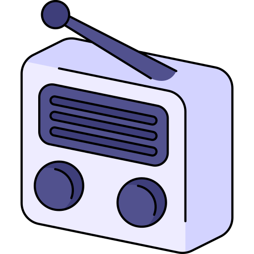 radio Generic Thin Outline Color ikona