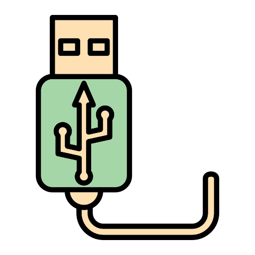 usb Generic Outline Color icoon