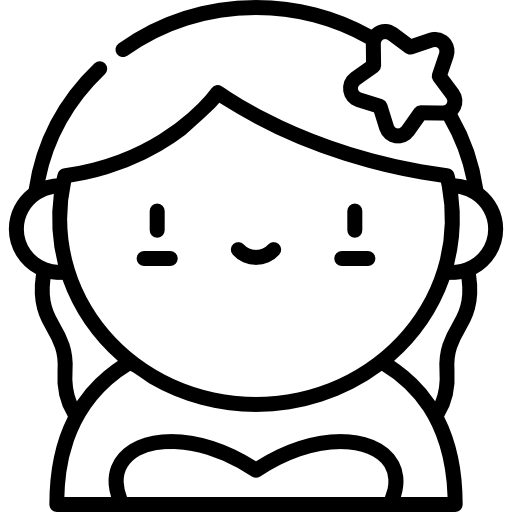 Русалочка Kawaii Lineal иконка