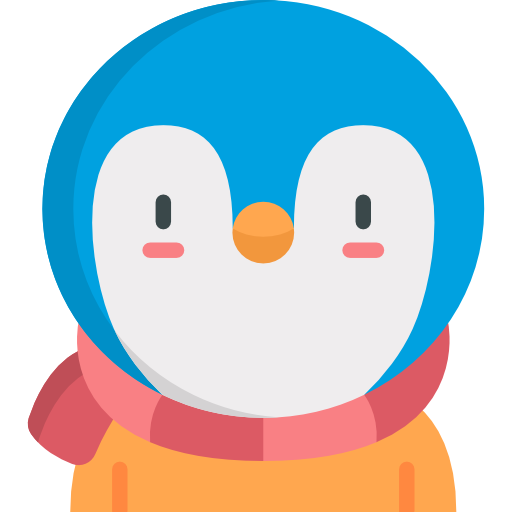 Пингвин Kawaii Flat иконка