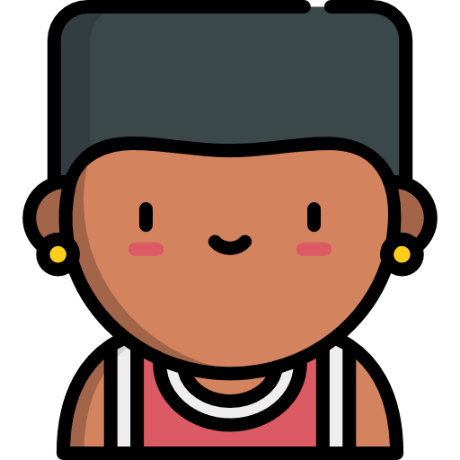 バスケットボール選手 Kawaii Lineal color icon