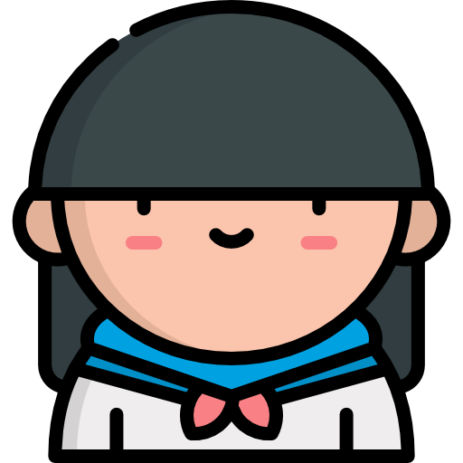 student Kawaii Lineal color icoon