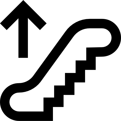 escalera mecánica Super Basic Straight Outline icono